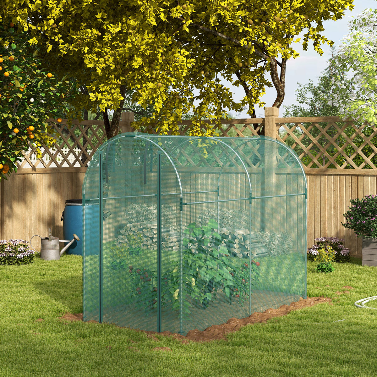 Galvanized Steel Protection Cage 120x240cm with Zippered Door
