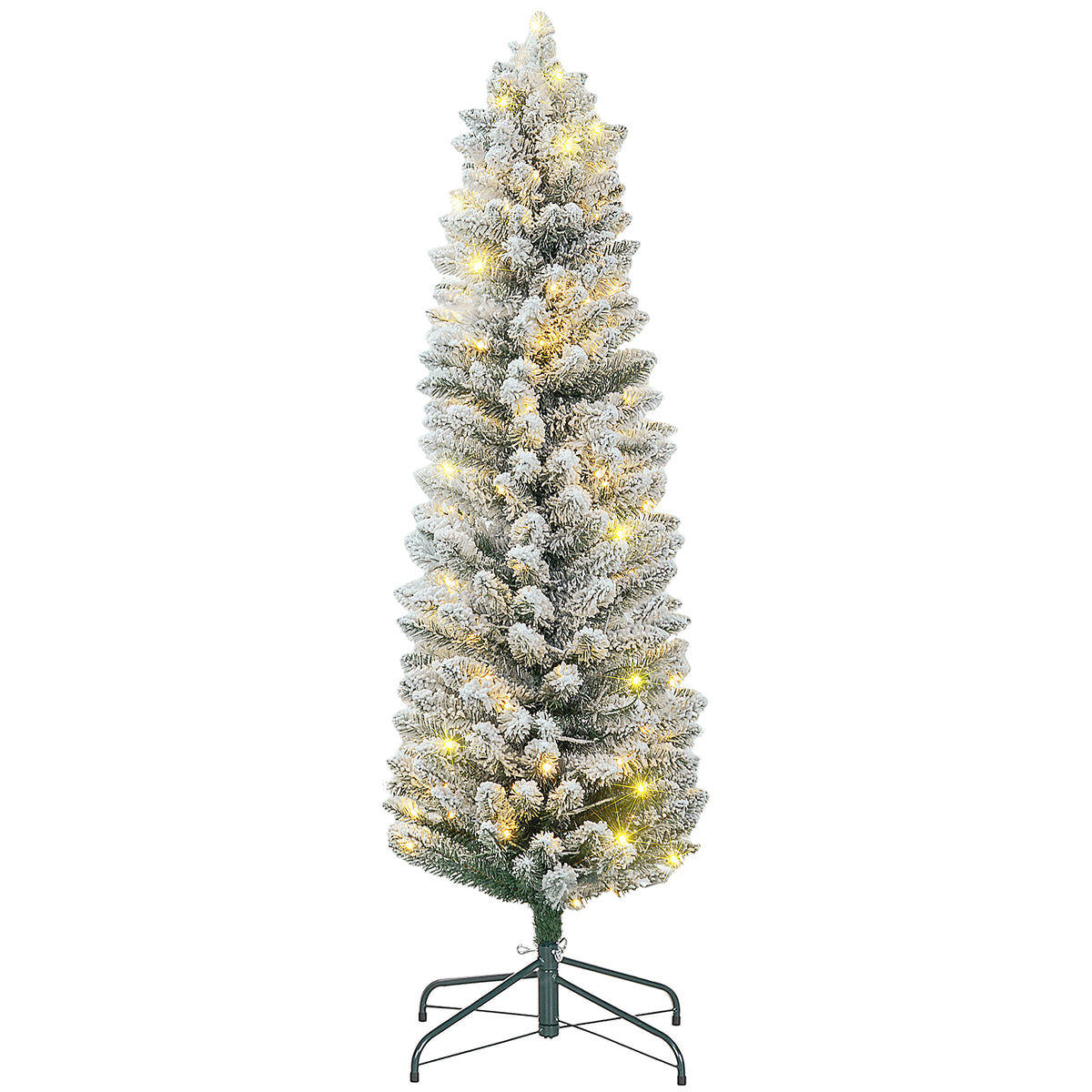 Artificial prelit pencil Christmas tree