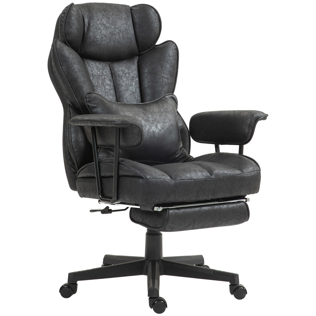 Silla de oficina ergonómica de gran tamaño con reposapiés