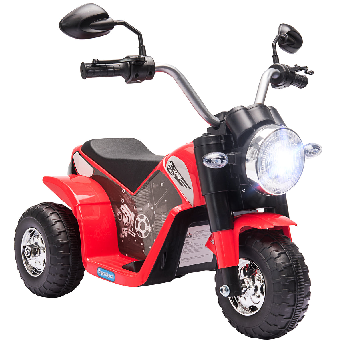 Kids Electric Dirt Bike 3-Wheel Ride-On 6V