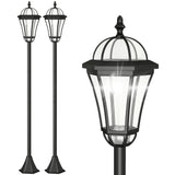 Solar LED Garden Lamp Posts, Set of 2