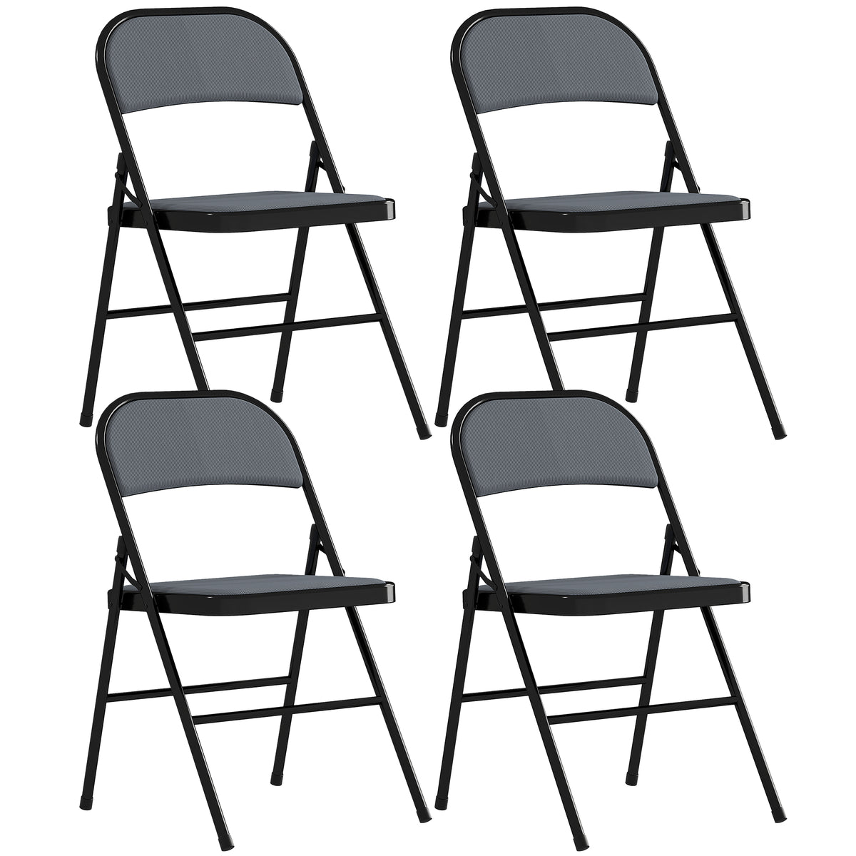 Juego de 4 sillas plegables de metal