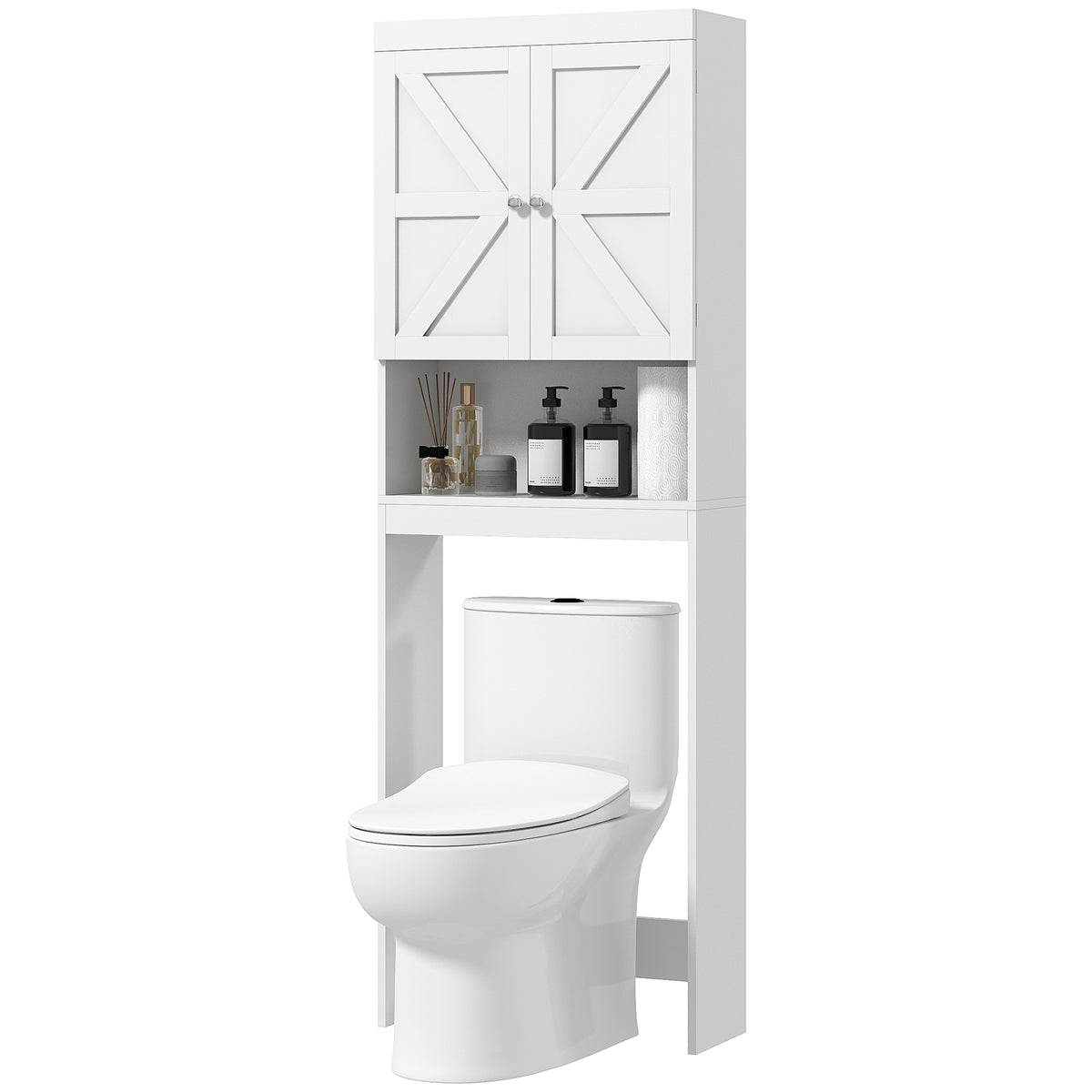 Mueble de almacenamiento para baño sobre el inodoro