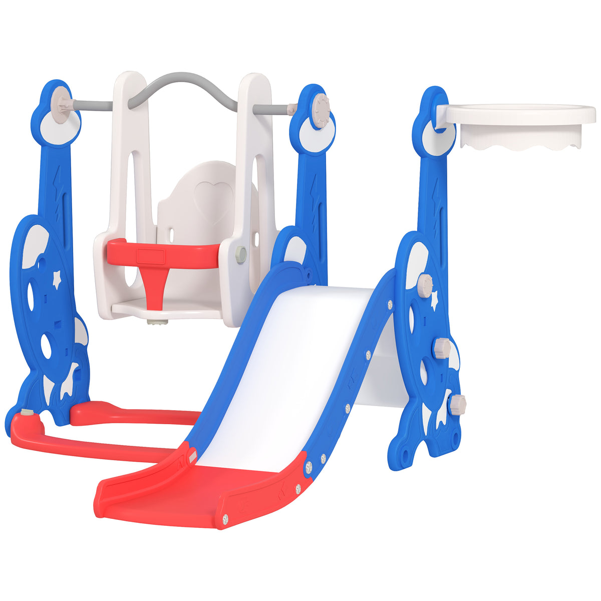 8-in-1 toddler slide and swing set