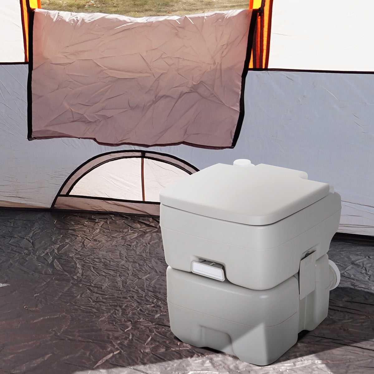 Portable Camping Toilet with Flush Tank 20 L