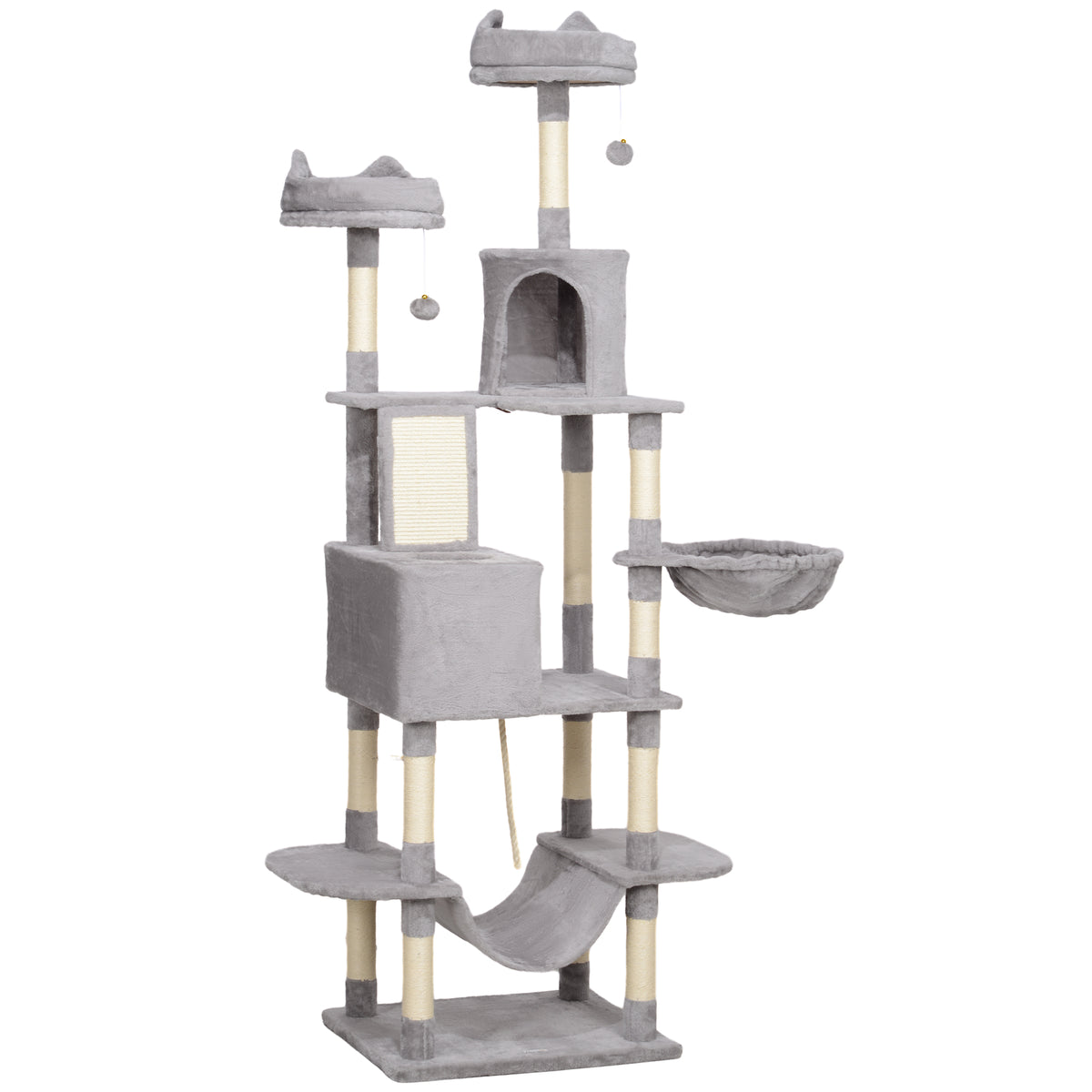 Árbol para gatos multinivel de 81 pulg. con rascadores