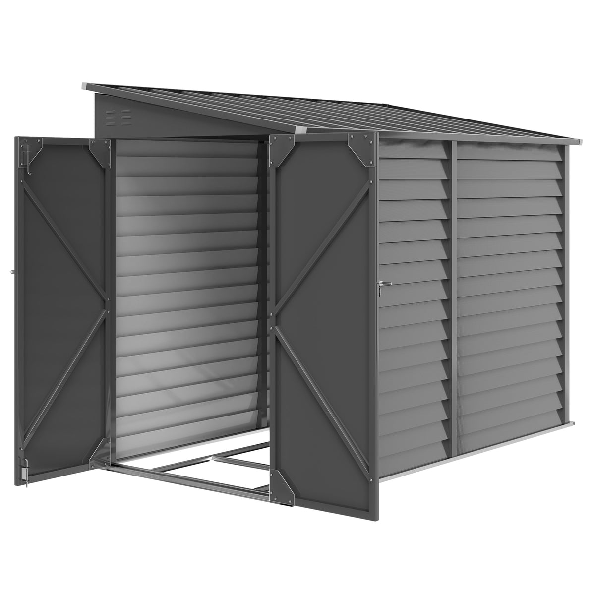 Galvanized Steel Storage Shed 4.6 x 9 ft