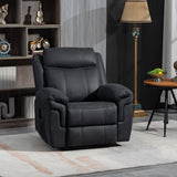 Manual Recliner Chair with Vibration Massage and Side Pockets