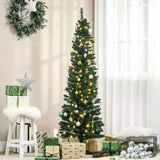 Pre-Lit Slim Pencil Artificial Christmas Tree 6 ft