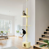 Floor to ceiling cat tree with scratching post