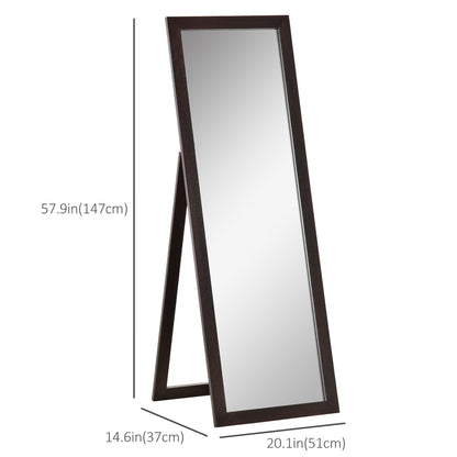 Full length rectangular mirror 58 x 20 inches with frame