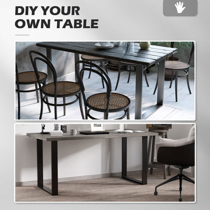 Metal Square Table Legs Set of 2