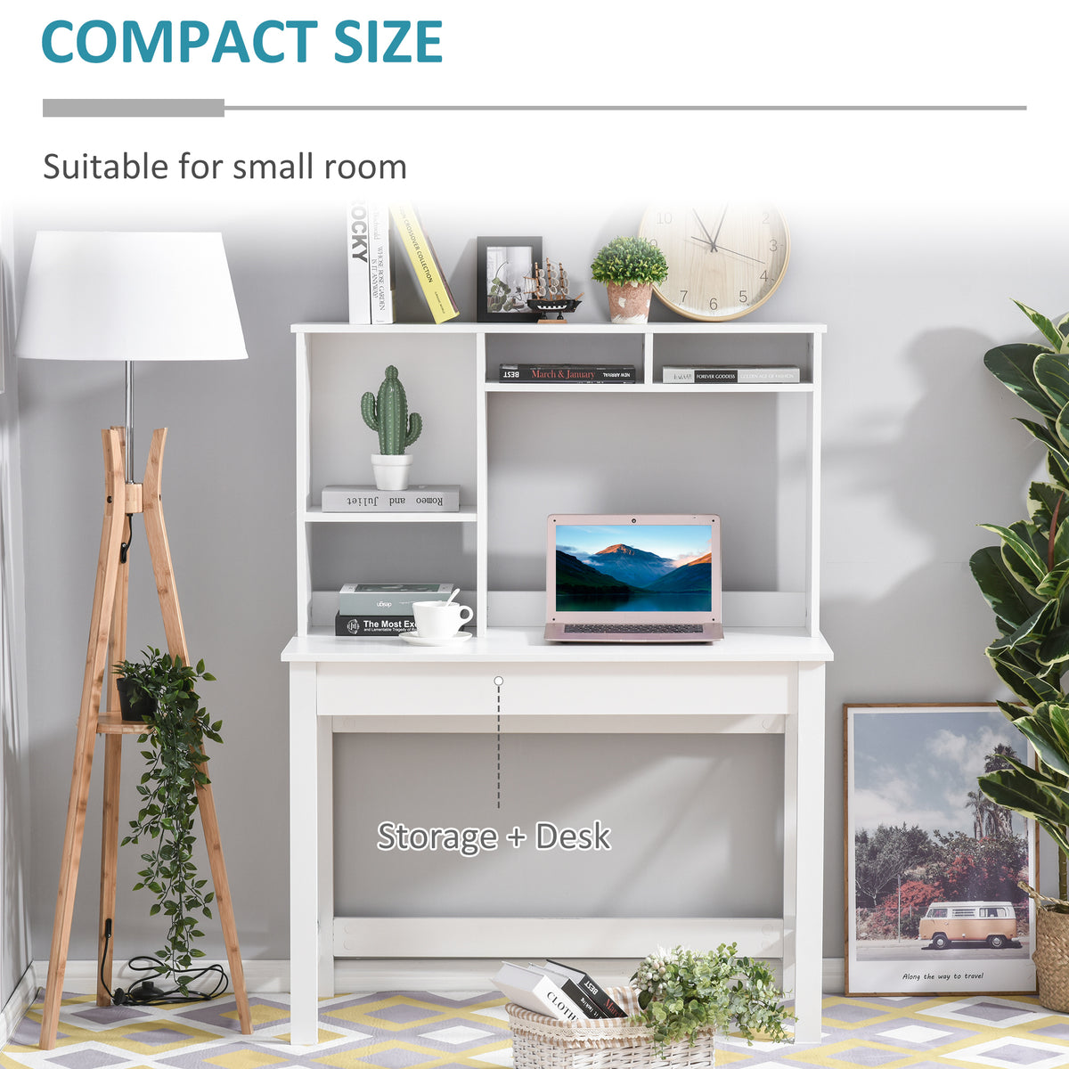 Computer Desk with Storage Hutch