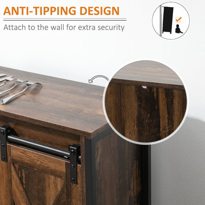 Industrial buffet cabinet rustic kitchen sideboard
