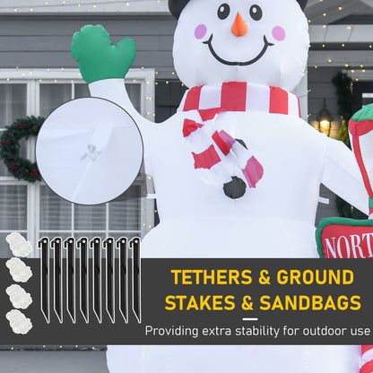 Christmas Inflatable Snowman Lighted Yard Decoration