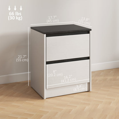 Modern bedside tables with drawers — Set of 2