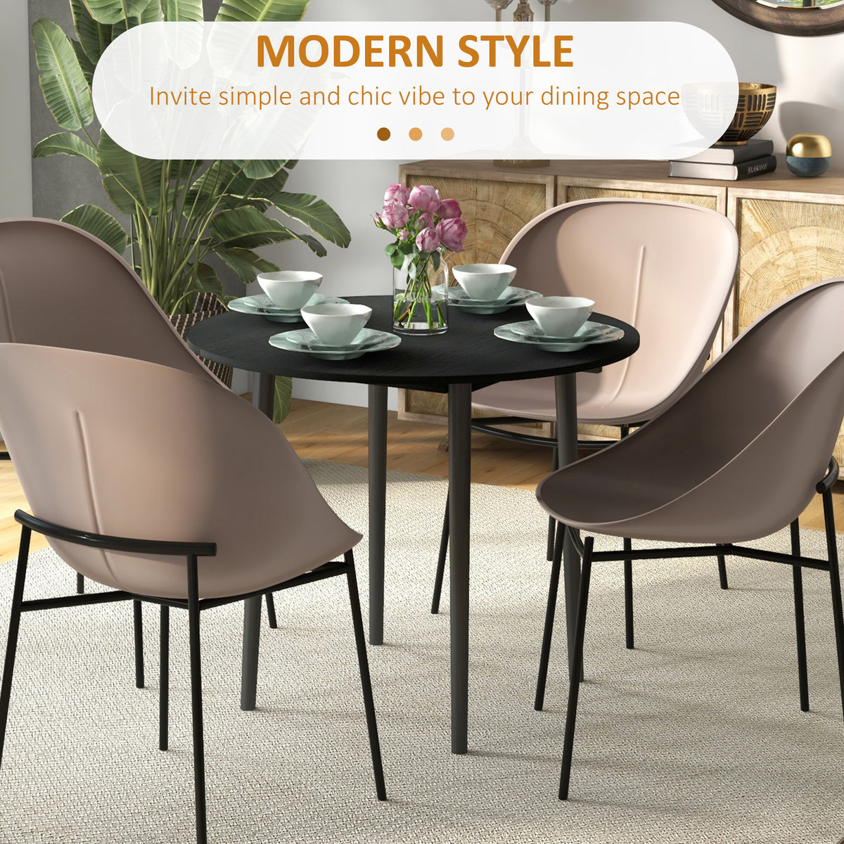 Folding dining table round drop leaf expandable
