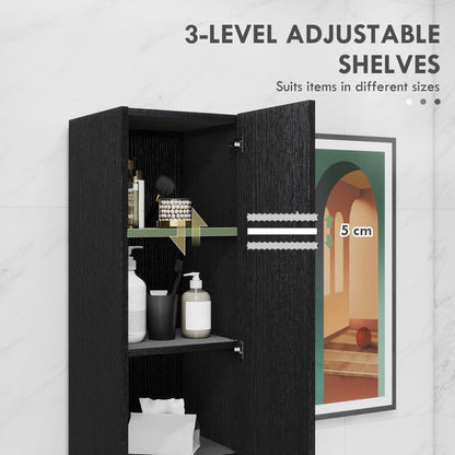 Armario alto de baño con estantes ajustables