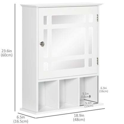 Wall mounted mirrored medicine cabinet