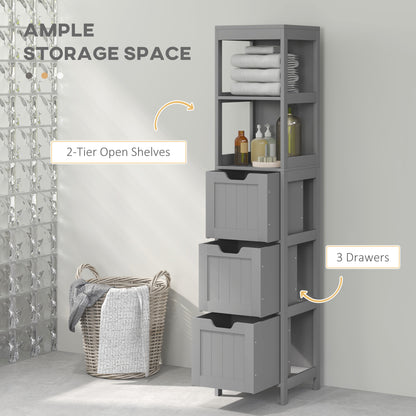 Mueble de baño estrecho autoportante con cajones