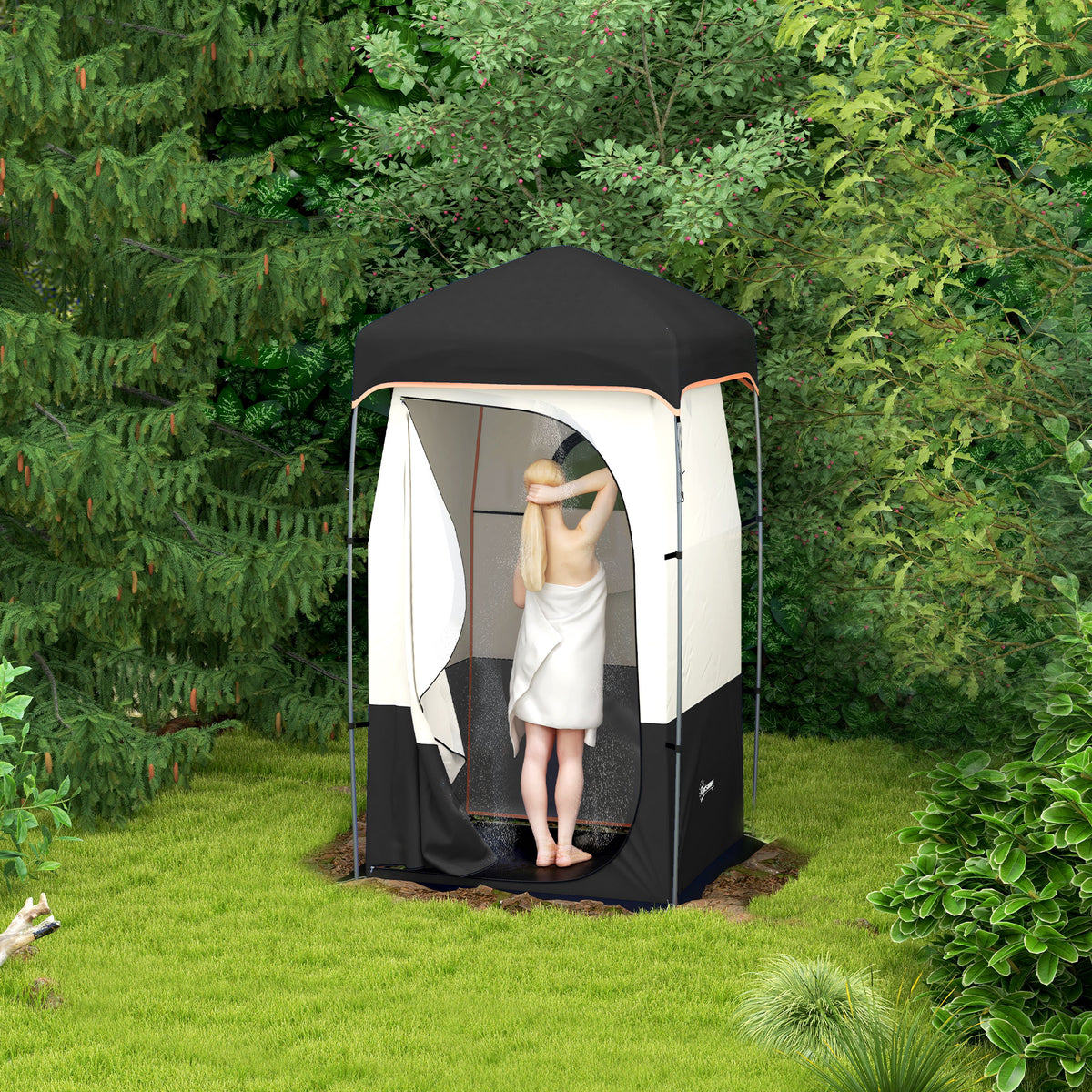 Tienda de ducha para camping con bolsa solar portátil