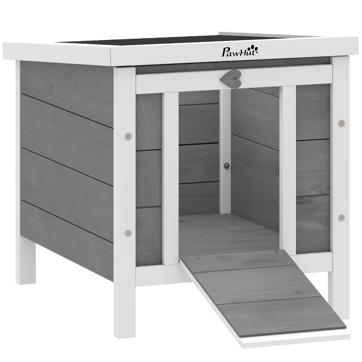 Rabbit Hutch Waterproof Hinged Roof — natural