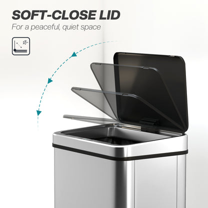 Automatic Touchless Garbage Can 40 L Stainless Steel