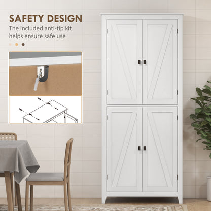 Tall Barn Door Pantry Cabinet 4 Doors