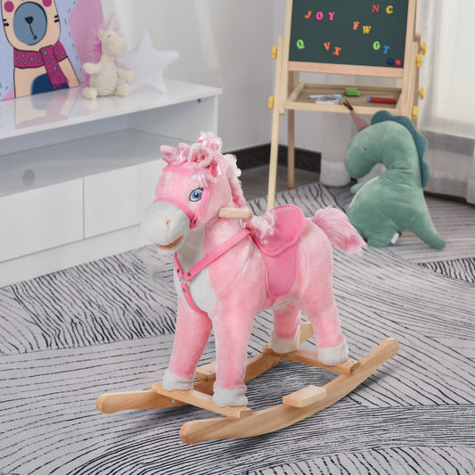 Plush Rocking Horse with Realistic Sounds