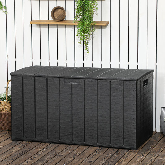 Garden Storage Box 81 Gallon Waterproof — black
