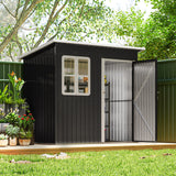 Galvanised Steel Outdoor Storage Shed 7' x 4' with Window