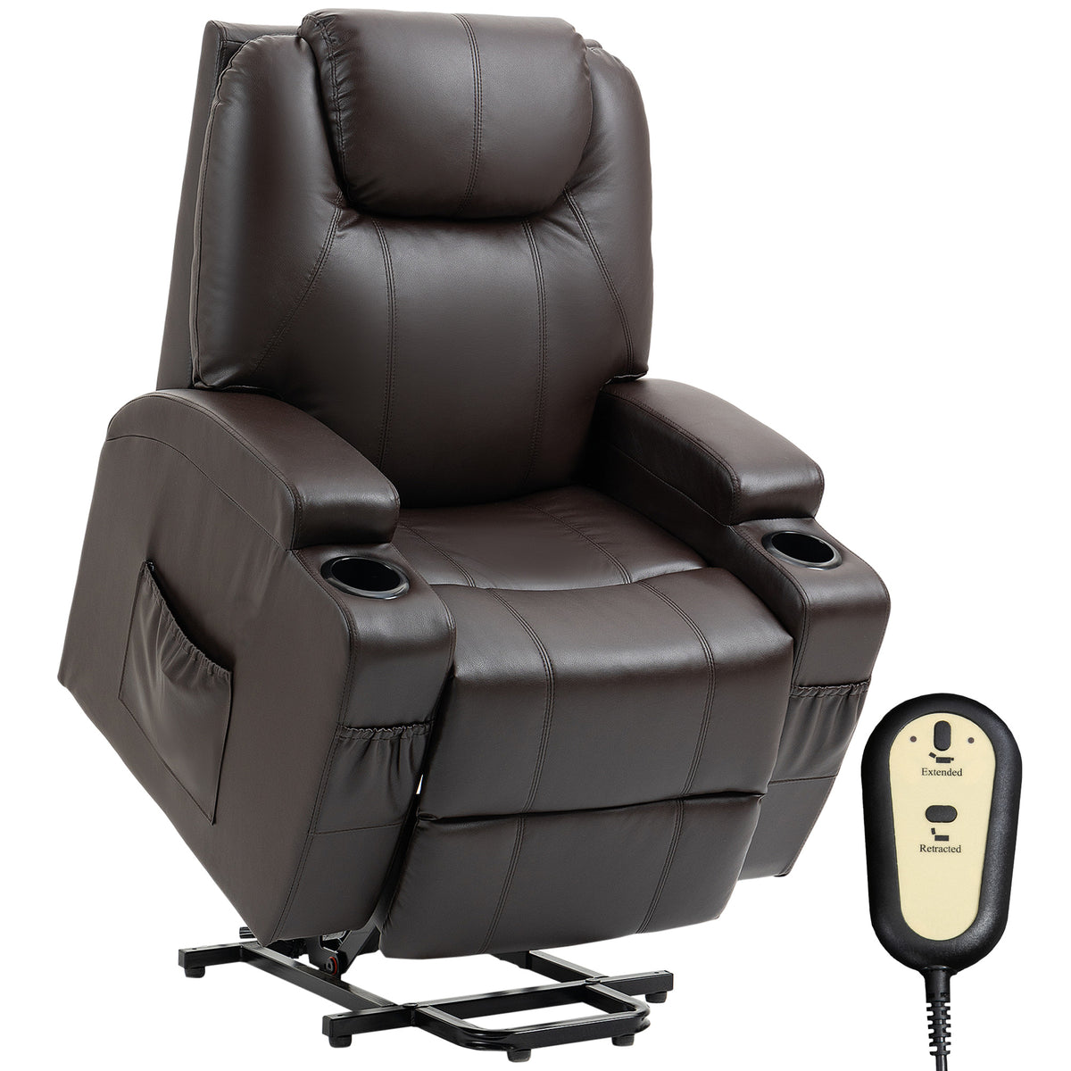 Power Lift Recliner Chair with High Back Faux Leather