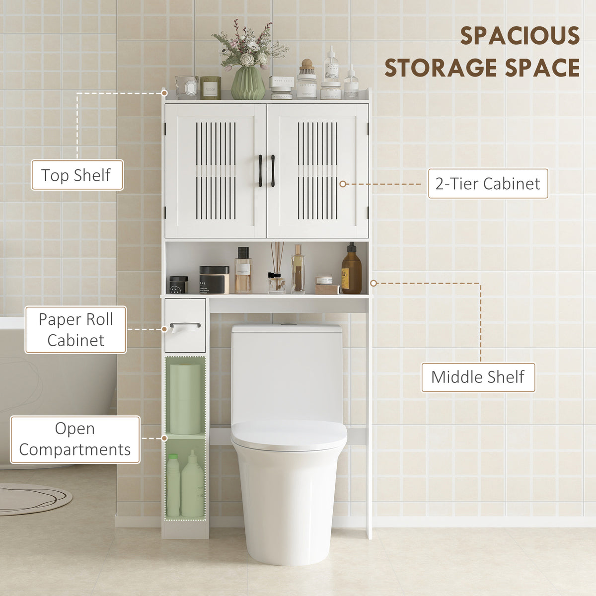 Over the toilet storage cabinet