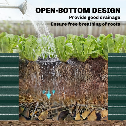 Galvanized Raised Garden Bed 365 x 120 x 30 cm