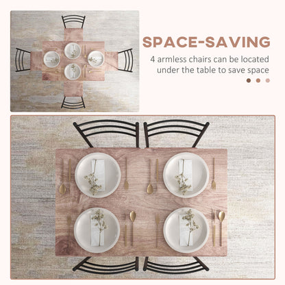 Juego de comedor de 5 piezas estilo industrial