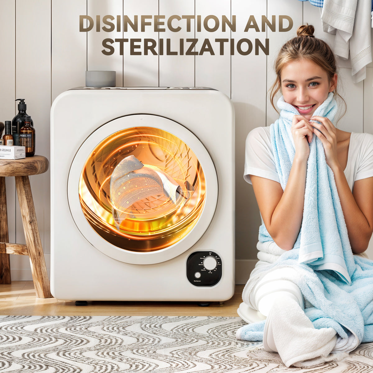 Compact Portable Laundry Dryer 1300W