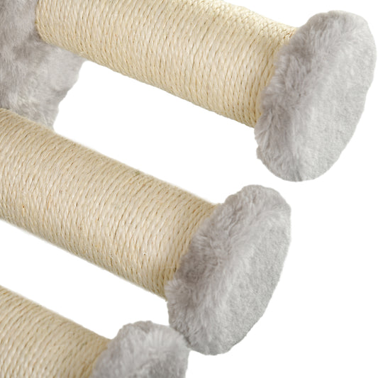 Cat wall climbing shelf set with scratching post — Set of 4