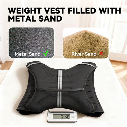 Chaleco de musculación 5 kg tirantes ajustables