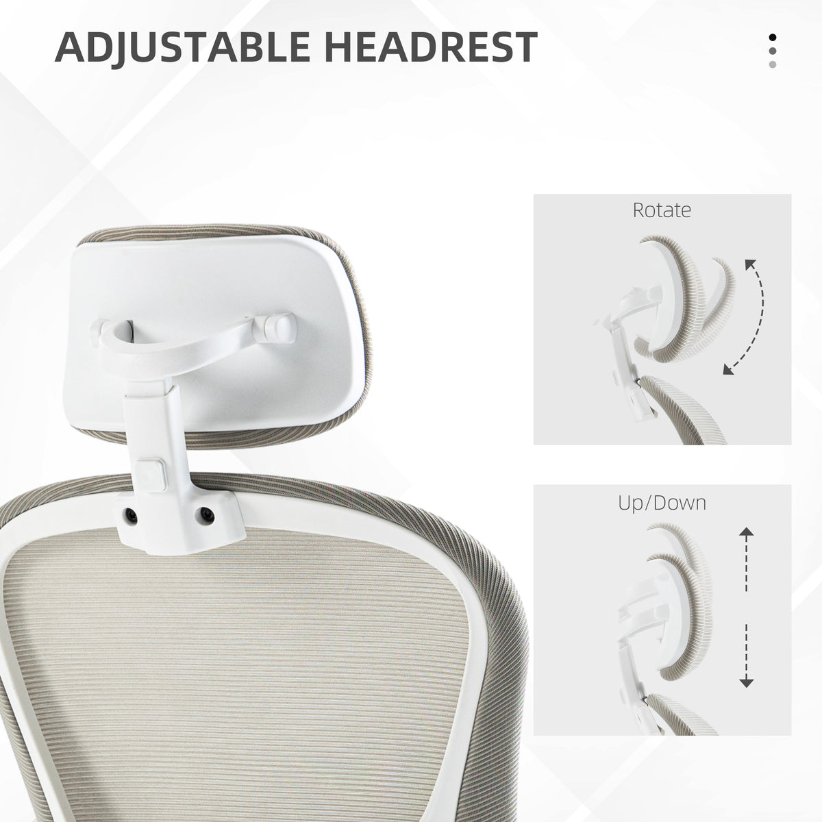 Silla de oficina ergonómica con soporte lumbar 4D