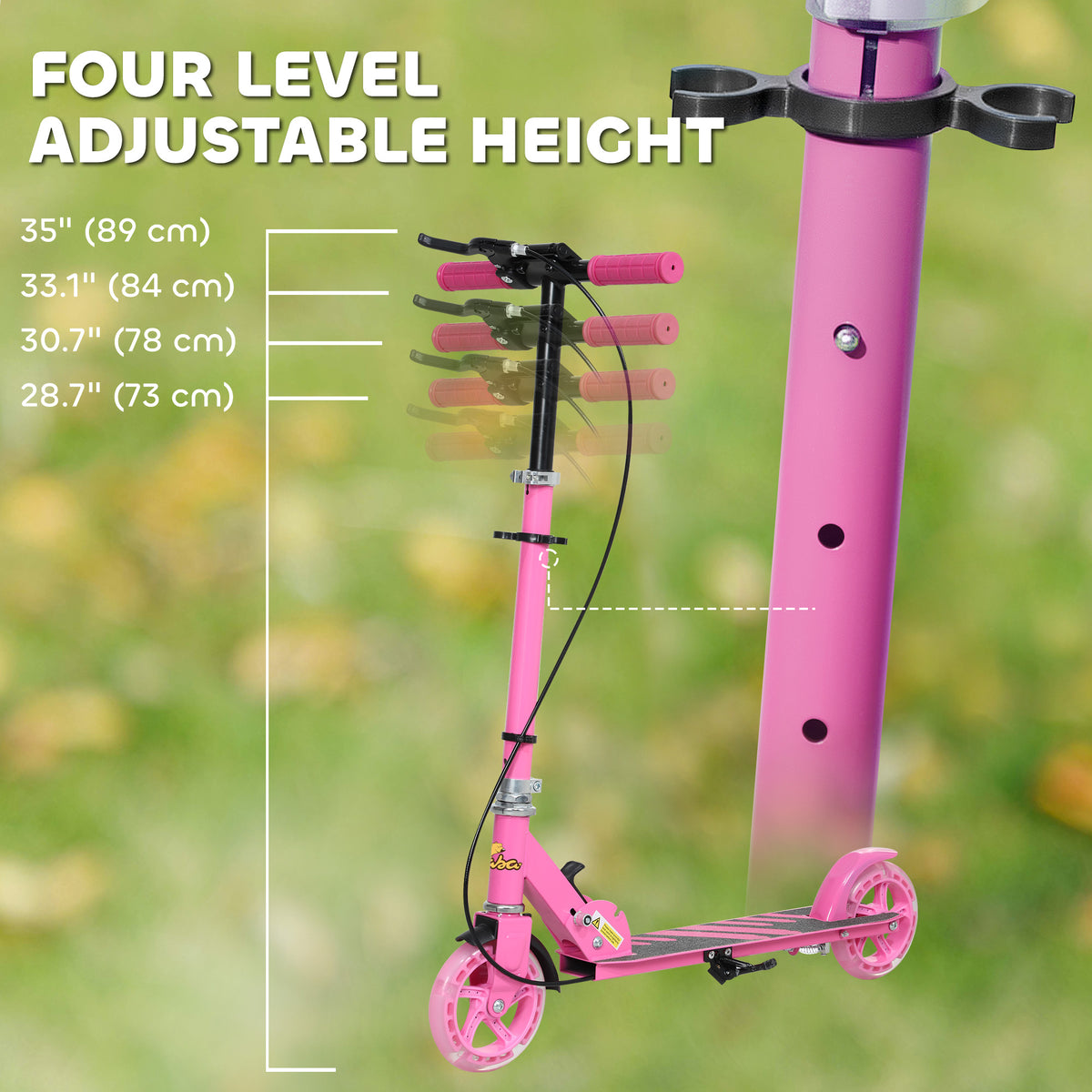 Kids Scooter Light-Up Wheels Adjustable 3-8 Years