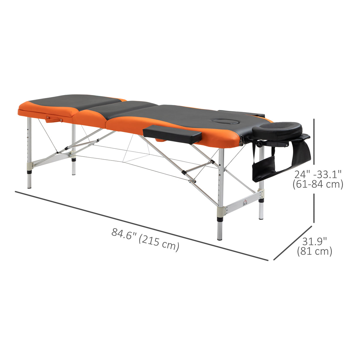Professional foldable aluminum massage table