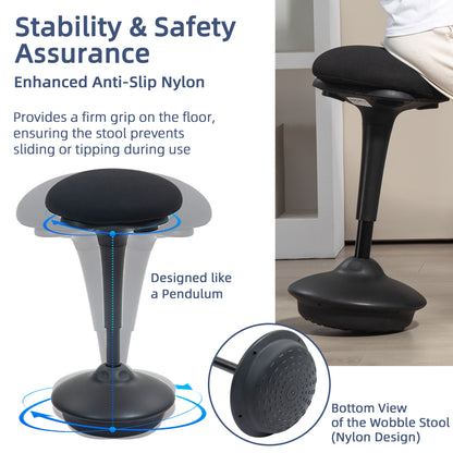 Ergonomic Active Swivel Standing Desk Stool