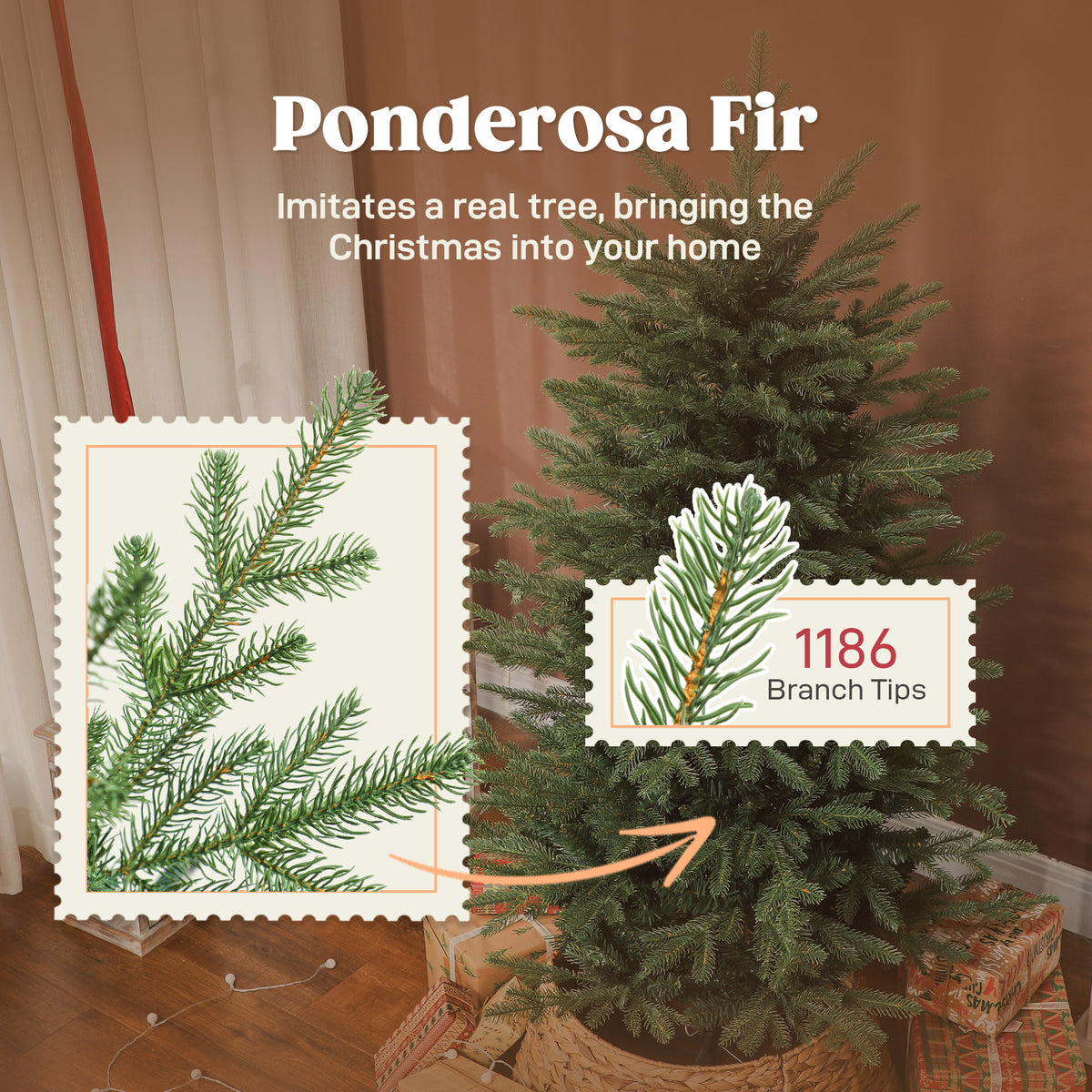 Artificial Christmas tree dense realistic fir