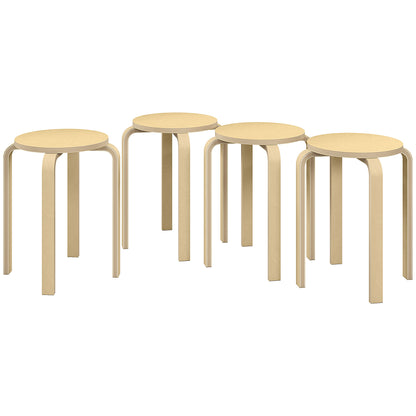 Sillas redondas apilables, juego de 4