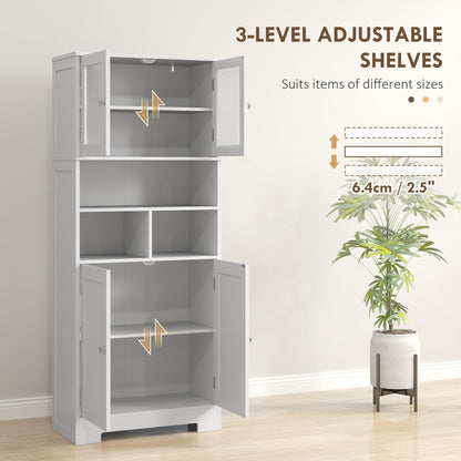 Armario de cocina independiente con puertas de cristal