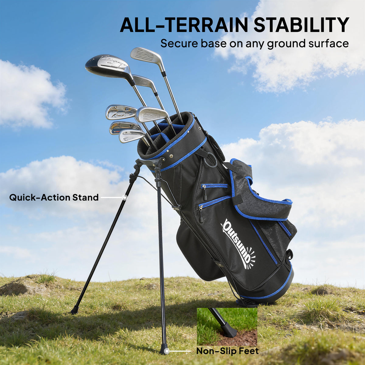 Ultra-Lightweight Golf Stand Bag with 6-Way Dividers and Cooler Pocket