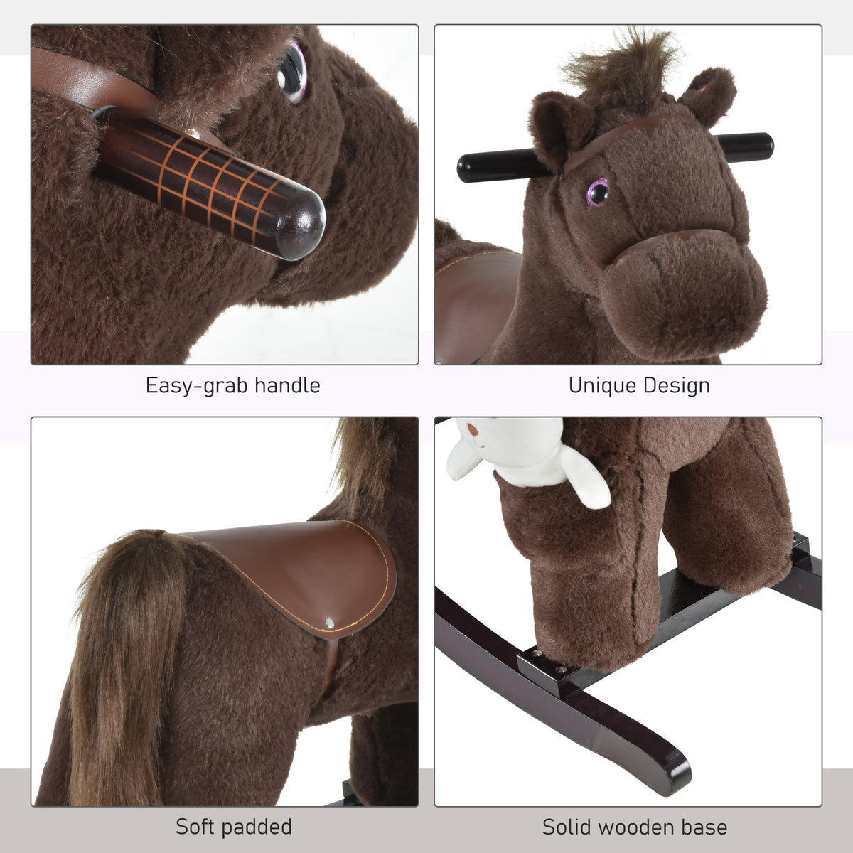 Kids Plush Rocking Horse Toy with Sounds