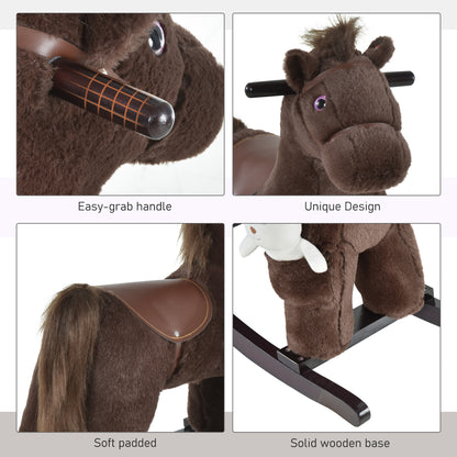 Kids Plush Rocking Horse Toy with Sounds