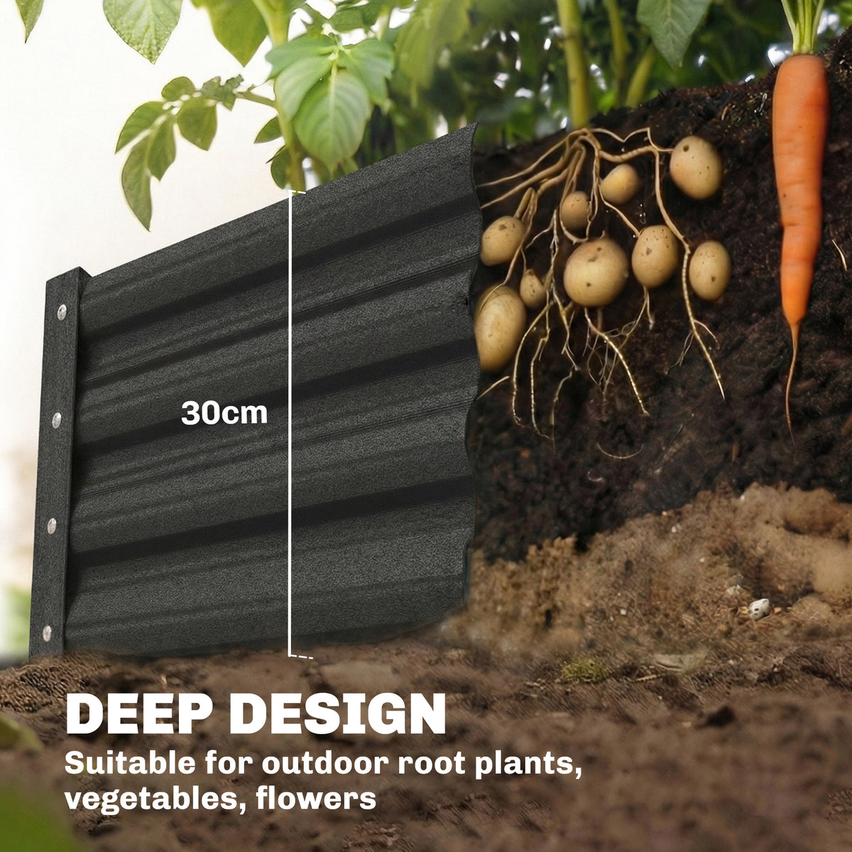 Raised Garden Bed Galvanized Steel 8 x 4 ft