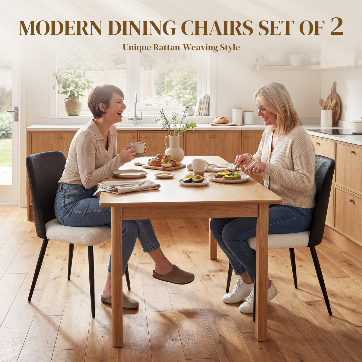 Upholstered Dining Chairs Set of 2